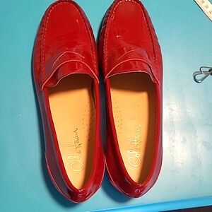 Cole Haan red patent leather women's loafers 9B